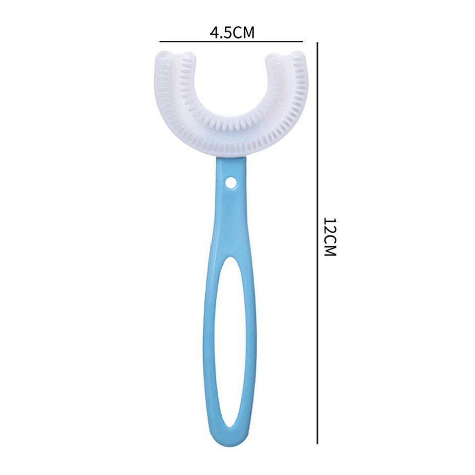 KIDS U SHAPED LARGE TOOTH BRUSH USED IN ALL KINDS OF HOUSEHOLD BATHROOM PLACES FOR WASHING TEETH OF KIDS TODDLERS AND CHILDREN S EASILY AND COMFORTABLY (4773)