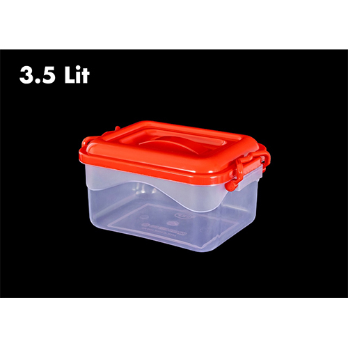 Transparent Plastic Container Red