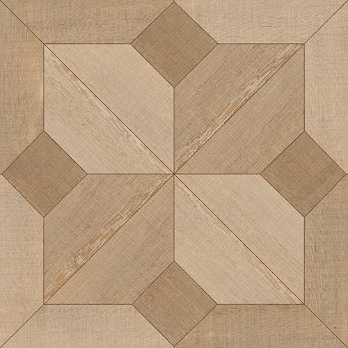 1058 Geometric Matt Tiles - Full Body Tiles Square Edge Design in Brown and Tan Colors | Ideal for Luxurious Interior Spaces
