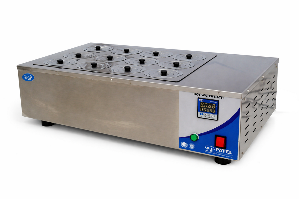 Laboratory Water Bath - Stainless Steel, 35 x 25 x 10 cm | Precision Temperature Control for Scientific and Research Applications, Gray Finish