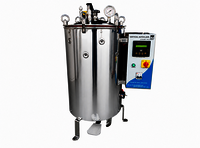 Vertical Autoclave Machine - Durable Stainless Steel, 220 Volt, Gray | Precision Engineering For Medical, Pharmaceutical, And Research Applications