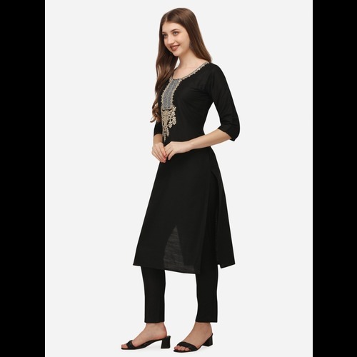 Fancy Silk  Kurti - Color: Black