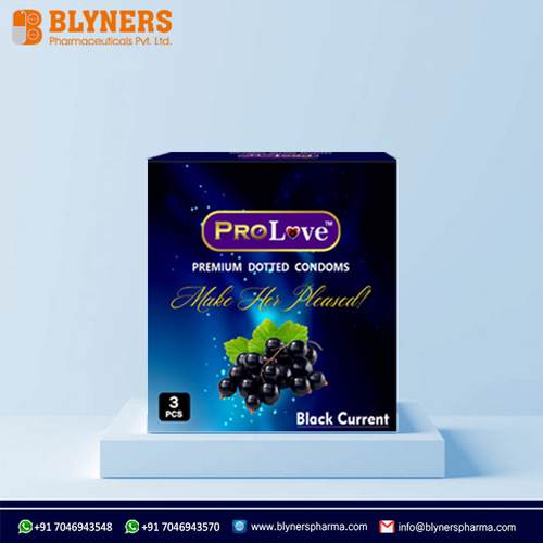 Dotted Condoms - Black Current Flavour - 3 Pcs