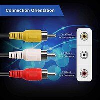 3 RCA Composite Audio Video AV Cable