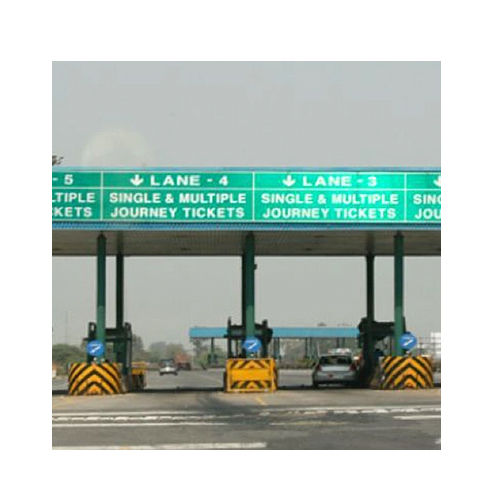 Green Mild Steel Toll Plaza Canopy