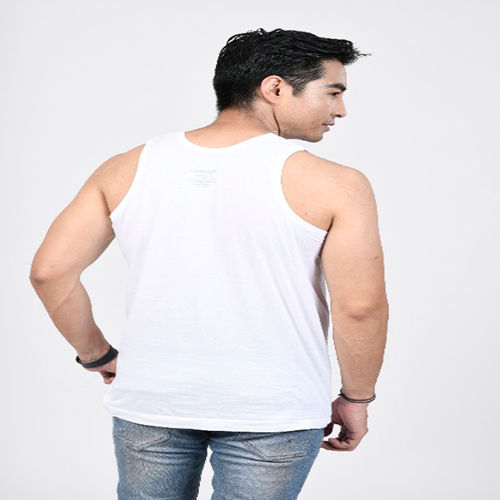 Cotton Mens Plain White Vest