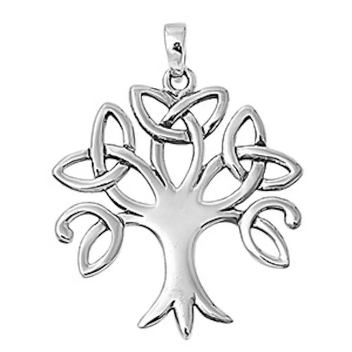 925 Sterling Silver Plain Tree Of Life Charm Pendant For women Gift 5 - 49 pieces