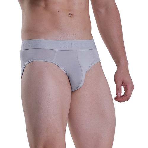Grey Plain Brief Underwear
