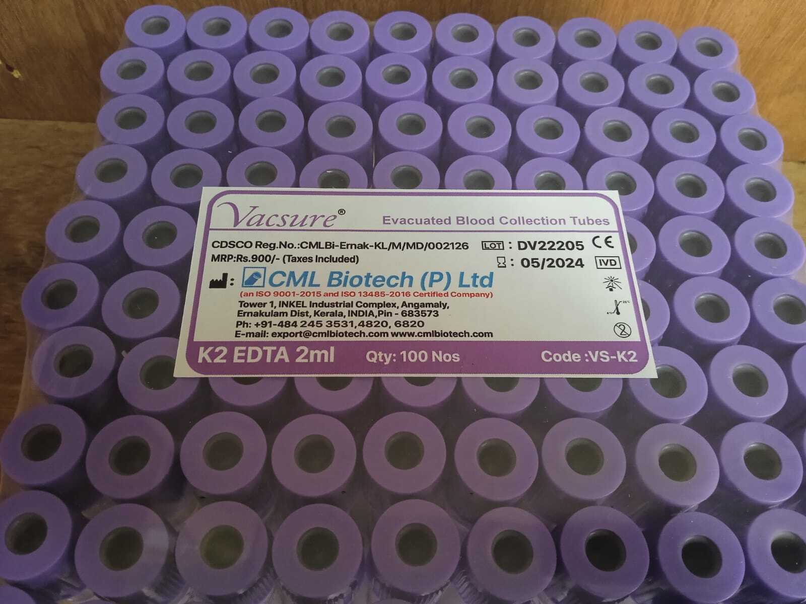 VACCUM K2 EDTA TUBES