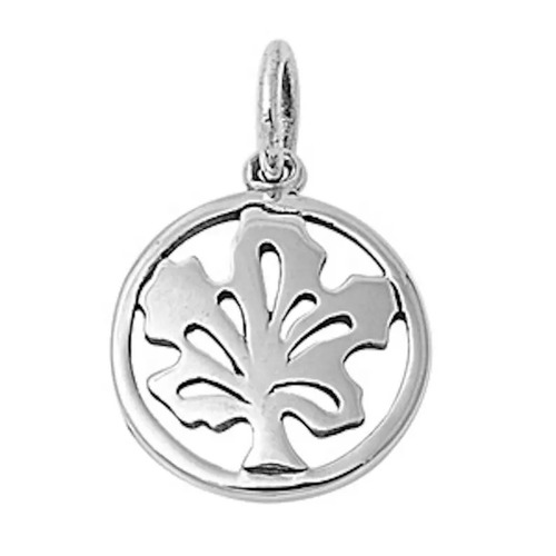 925 Sterling Silver Handmade Plain Charm Tree Pendant Jewelry For Birthday