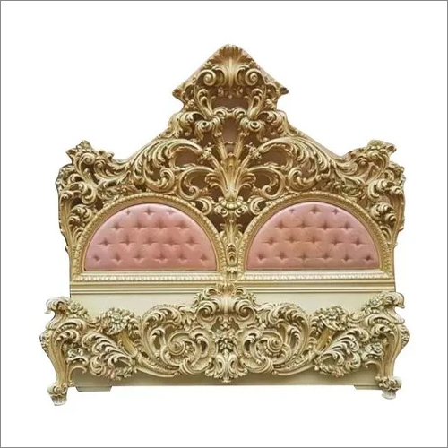 Wooden Carved Luxurious Bed Carpenter Assembly