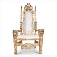 Carving Royal Throne Teak Wood Chair