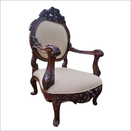 Brown Wooden Carved Chair