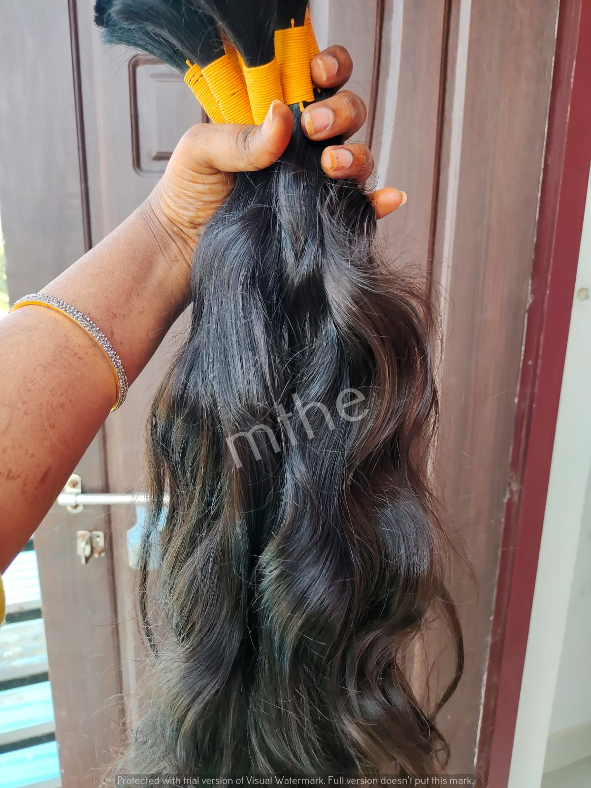 Good Quality Indian Human Hair Wavy Extensions