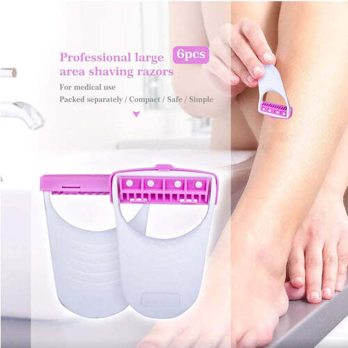 Multi / Assorted Disposable Body Skin Hair Removal Razor For Women Pack Of 6 (1236a)