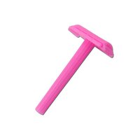Shaving Razor For Men Plastic Grip Handle (6013) - Plastic Handle, Triple Blade System, Multi Assorted Colors | Safe-edge Technology, Pivoting Head, Lubricant Strip