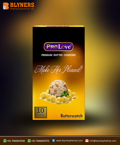 Dotted Condoms - Butterscotch Flavour - 10 Pcs