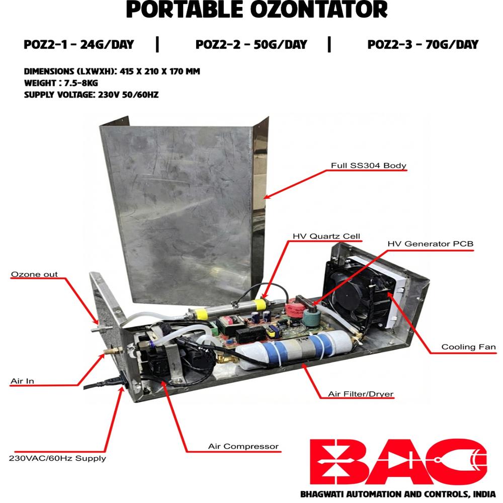 Portable Ozonator Variable - Color: White