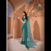 goergette printed saree