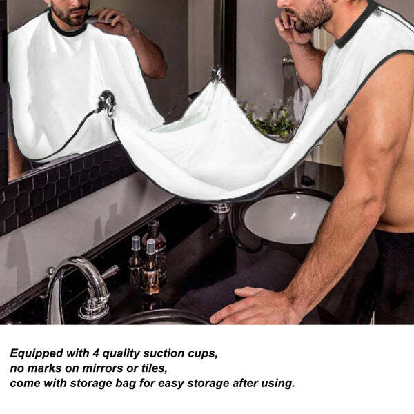 BEARD APRON HAIR CLIPPINGS CATCHER GROOMING BIB (1417)