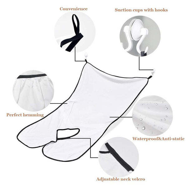 BEARD APRON HAIR CLIPPINGS CATCHER GROOMING BIB (1417)