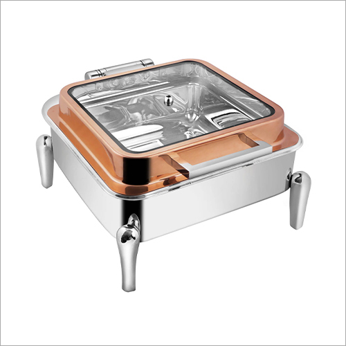 Square Silver Golden Chafing Dish