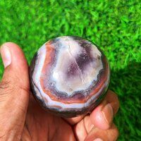 Natural Gemstone Amethyst Lace Agate Sphere Round Shaped Crystals Balls