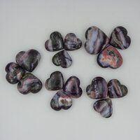 Natural Gemstone Amethyst Lace Agate Heart Shaped Crystals Hearts