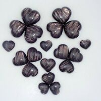 Natural Gemstone Hypersthene Heart Shaped Crystals Hearts