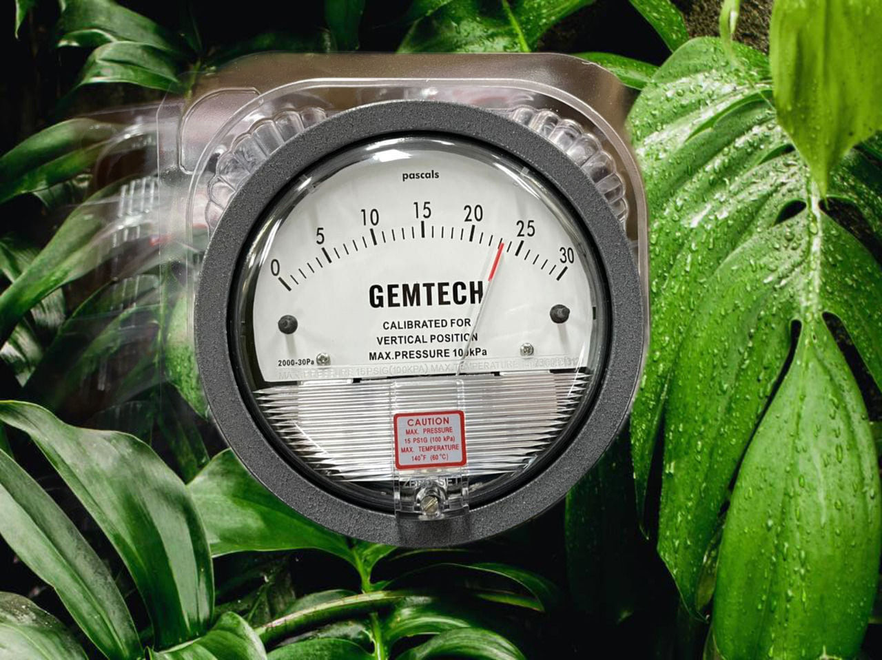 GEMTECH Magnehelic Gauge Range 0-500 MM