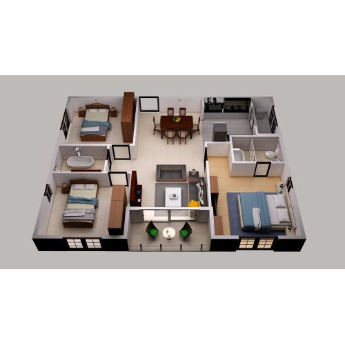 3D House Plans Sectional View Services By SHRI CONSTRUCTIONS