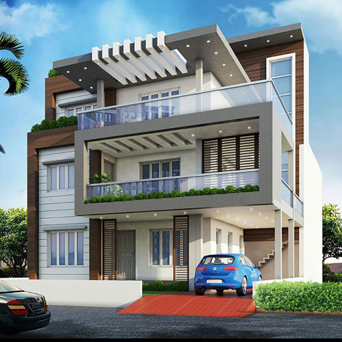 40x50 sq ft Computer House Elevation Design By SHRI CONSTRUCTIONS