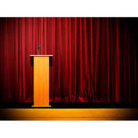 Office Podium Stand - Pet Plastic, Lightweight And Portable Design | Modern And Durable For Presentations And Lectures
