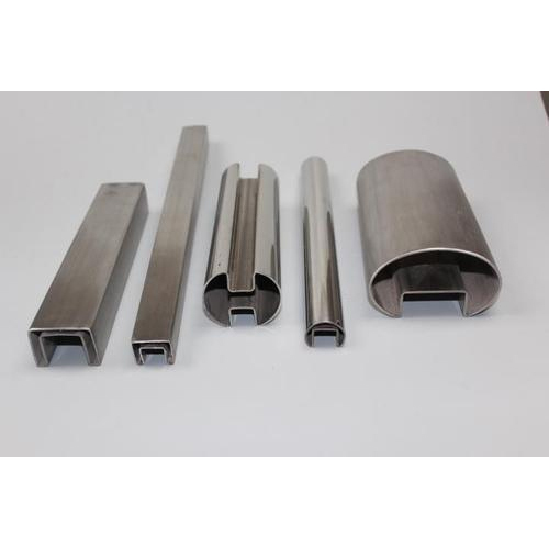 Stainless Steel Slotted Pipe - 304 & 316 Grades, Customized Shape, Polished & Met Surface, Gray Color for Versatile Construction Applications