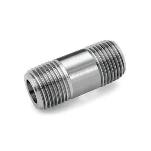 Stainless Steel Nipple - Stainless Steel 304/304L/316/316L/32750/32760/31803 , Customized Shape for Hardware Parts in Gray Finish