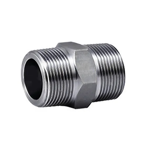 Stainless Steel NPT Nipple - Grade 304/304L/316/316L , Customized Shape for Hardware Parts