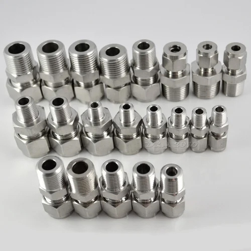 Stainless Steel Ferrule Fittings - Stainless Steel 304, 316, 321, 410, 430, 904L | Customized Shape for Hardware Parts, Gray Color, ASTM Standard