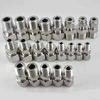 Stainless Steel Ferrule Fittings - Stainless Steel 304, 316, 321, 410, 430, 904l | Customized Shape For Hardware Parts, Gray Color, Astm Standard
