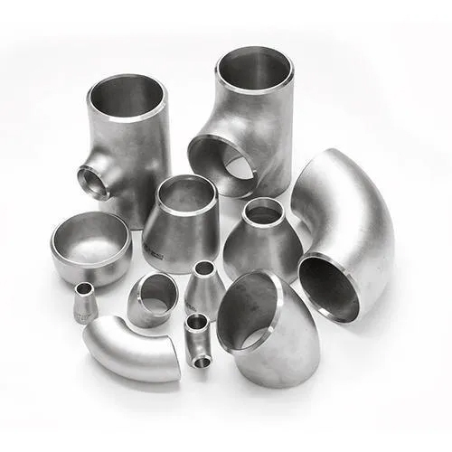 Stainless Steel Buttweld Tee - Grade 304/304L/316/316L/321/321H, Custom Shape, Gray Color, Annealed Surface Finish