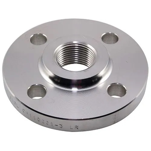 Stainless Steel Threaded Flange - Stainless Steel, Gray Color, Plate Shape | ASME Standard Steel Plates for Hardware Applications