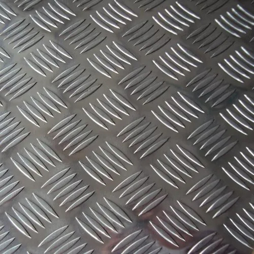 Aluminum Checkered Plate - 1220 X 2440mm, Gray Color, Anodized Surface Treatment, Alloy Construction, Square Shape