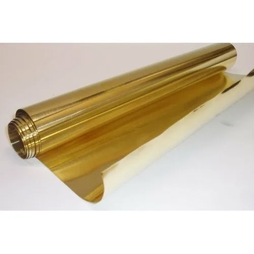 Brass Foils - 0.01 to 2.6 Millimeter Thickness, Golden Color, Polished Surface Finish