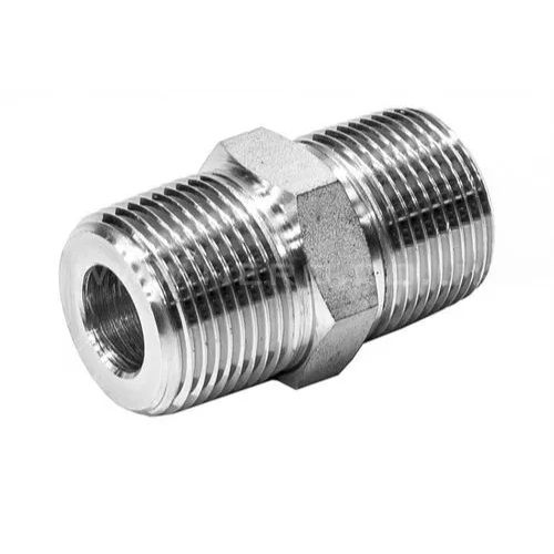 Stainless Steel Threaded Hex Nipple