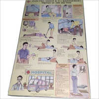 Electric Shock Treatment Chart Board - Paper Material, 90x55 Cm Rectangular Size | Multicolor, Industrial Use, Presentation Style