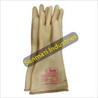 Light Brown 355mm Crystal Electrical Rubber Gloves