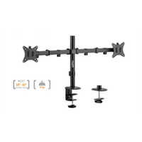 Table Top Dual Vertical Monitor Stand Request Callback - Feature: Height Adjustment