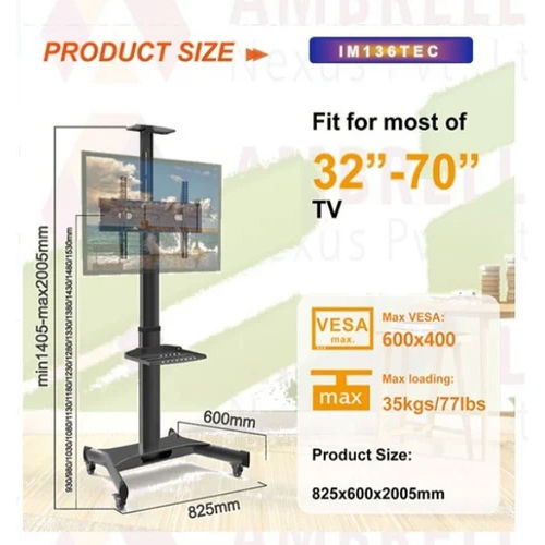 IM136TEC Mobile TV Stand