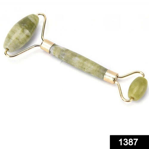 SMOOTH FACIAL ROLLER AND MASSAGER NATURAL MASSAGE JADE STONE (1387)