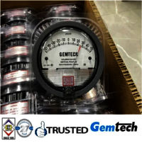 GEMTECH Differential Magnehelic Pressure Gauge Range 0-5 Inches