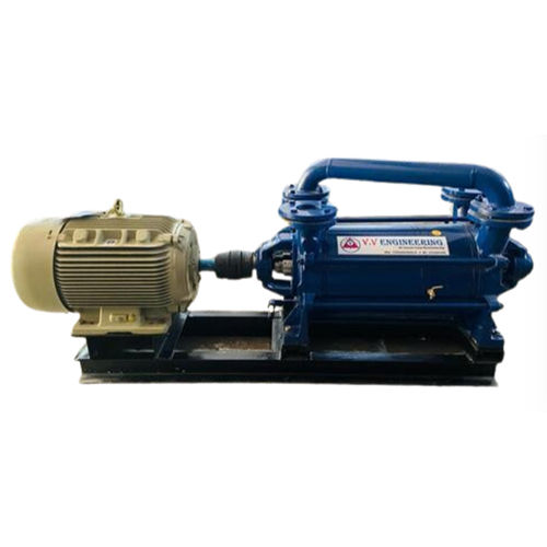 Two Stage Liquid Ring Vacuum Pump - Stainless Steel, High Pressure, Blue | Industrial Usage, Vacuum Generation, Efficient Liquid Re-circulation